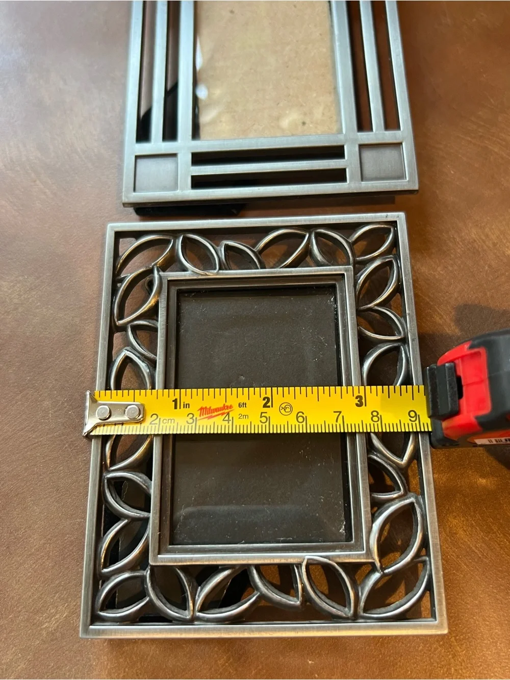 Art Deco Small Pewter Picture Frames - Set of 2 , Good condition
